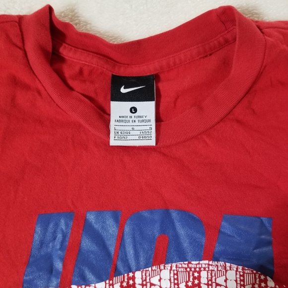 Nike USA Soccer Team Snake Logo Tee, Men's Size Large, GUC - Red - Picture 6 of 8